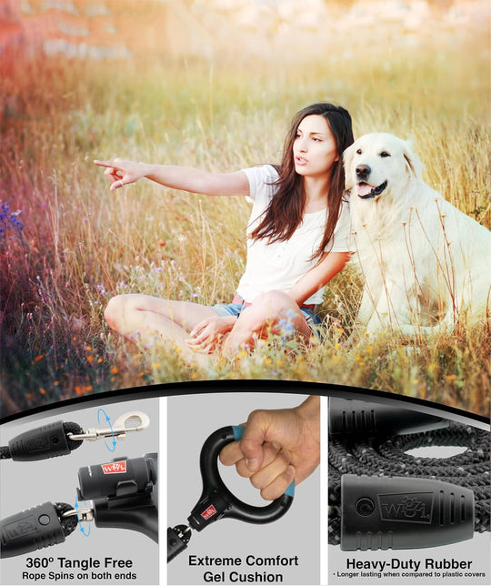 Luna Leash with  LED and Comfort Grip Gel Handle