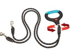 Dual Doggie Rope Leash with gel handle